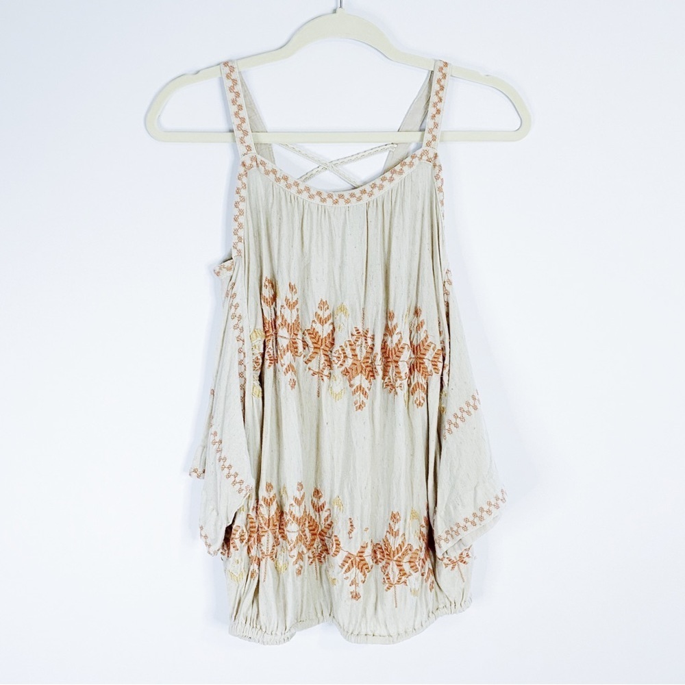Free People - Embroidered Strappy Top